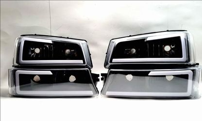 LED Headlights for 03-06 Chevy Silverado Avalanche  Headlamp Set