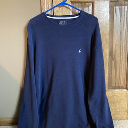 2xl Xxl Long Sleeve Blue Polo By Ralph Lauren Shirt