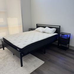 Queen Bed Mattress & Bed Frame 
