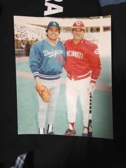 Kodak Photo/Picture Of Dodger's Fernando Valenzuela And Pete Rose