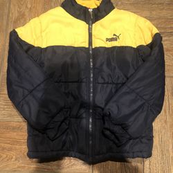 Puma Youth Size 6 Navy & Yellow Coat