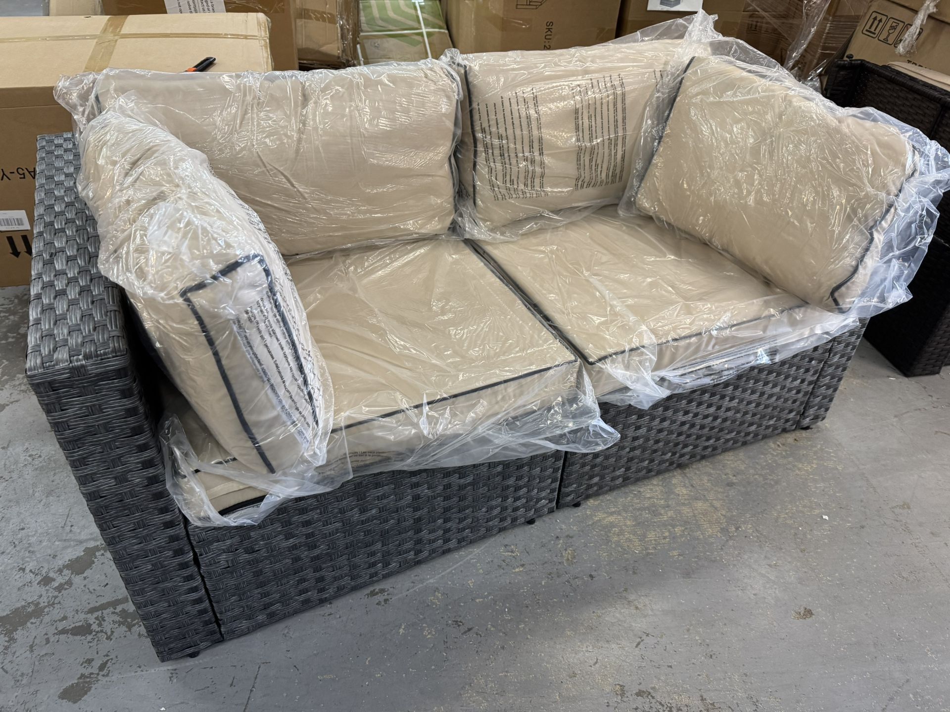 Outdoor Loveseat New In Box With Cushions