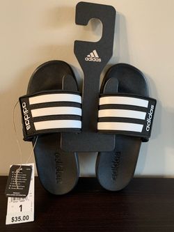 Kids Size 1 Adilette Comfort Adjustable Slides