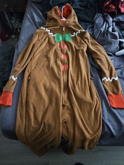 Gingerbread Onesie Mens Large