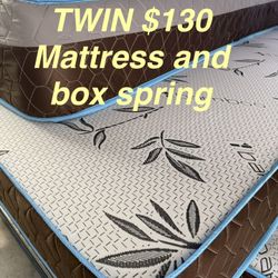 Twin Bed And Box Spring $130