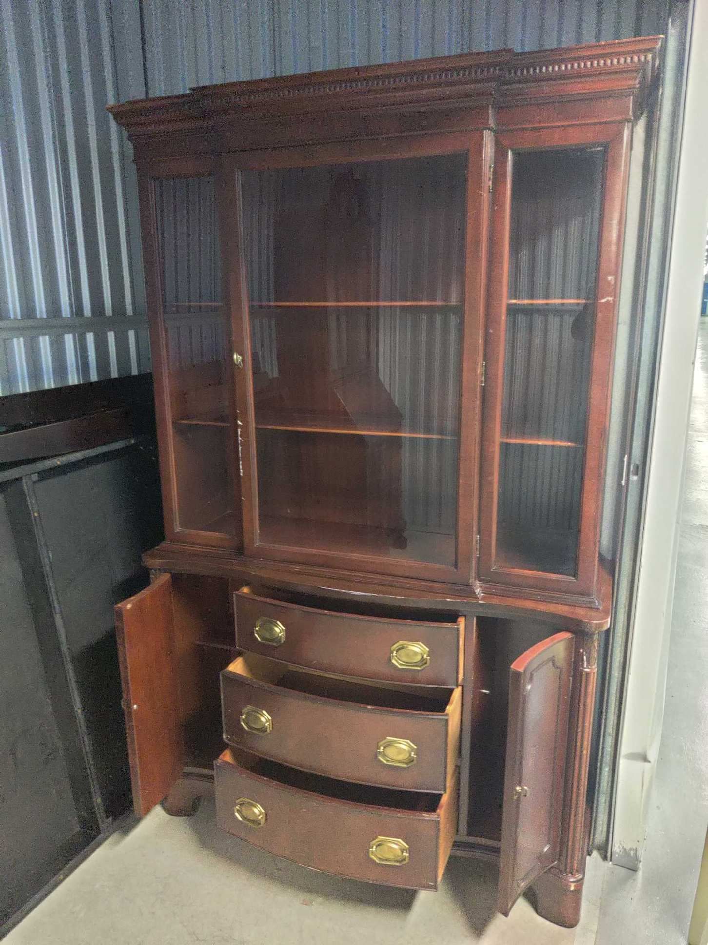 Antique Wood China Cabinet