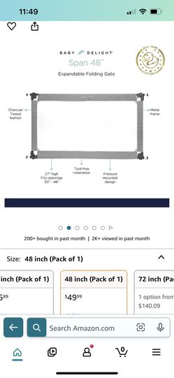 New Baby Delight Up To 48 Inch Portable Baby Gate