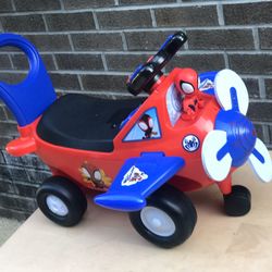 SpiderMan Push/Pull Toy With Rotating Propeller 