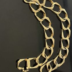 Gorgeous 14k Gold Bracelet 10mm Square Link Size 9
