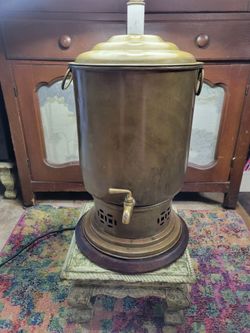 Antique Brass Electric Coffee Percolator Urn