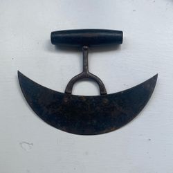 Antique Ulu Knife Crescent Blade Rocker Rocking Kitchen Wood Handle - Compare @$50+