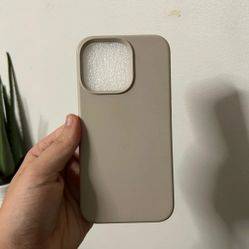 Beige iPhone  13 Pro Silicone Phone Case
