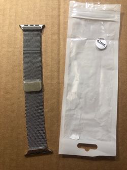 Replacement band stainless steel magnetic band for Apple Watch 42mm silver