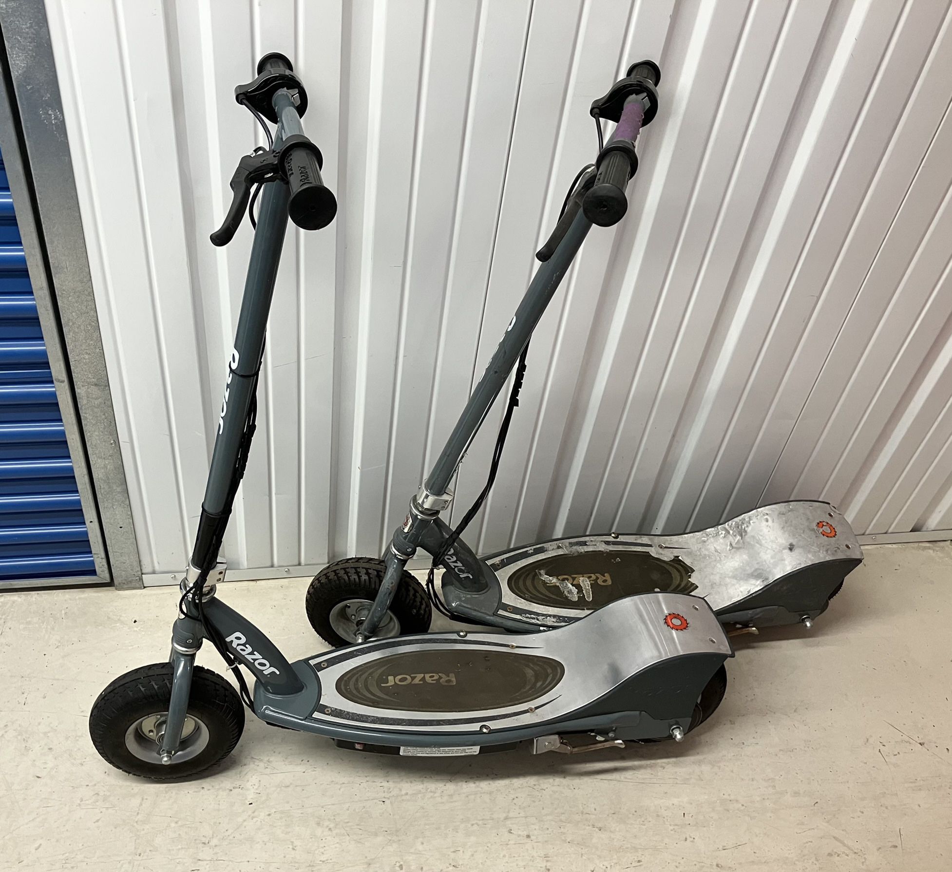 Two Razor Electric Scooter - E300 - 15 mph (Child Or Adult / 220 lb Rider Weight) (like  an E Bike)  - Near Full Sail