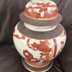 LARGE JAPANESE GINGER JAR WAS CONVERTED INTO LAMP