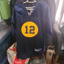 Aaron Rodgers Vintage Throwback Jersey Reebok On Field Size 54 NFL Blue