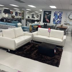 Gorgeous 2 Piece Sofa And Love In Stock Black And White Huge Blowout Sale 