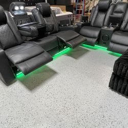 NEW SOFA AND LOVESEAT ELECTRIC RECLINER LEATHER 