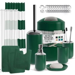 Hunter Green Bathroom Set 