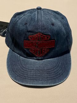 Harley Davidson Bar & Shield Denim Snapback Hat New DS