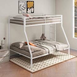 Bunk Bed Twin Full Matte White finish, Metal. New Especial price
