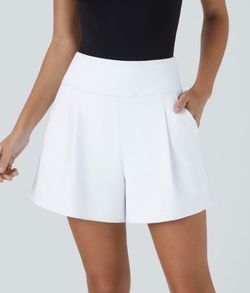 🤍NEW Halara High Waisted Flowy Shorts White Size M
