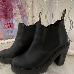 Dr. Marten Boots Chunky Heels Slip On