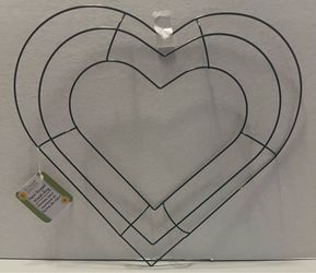Floral Garden Heart Shaped Wire Wreath Form