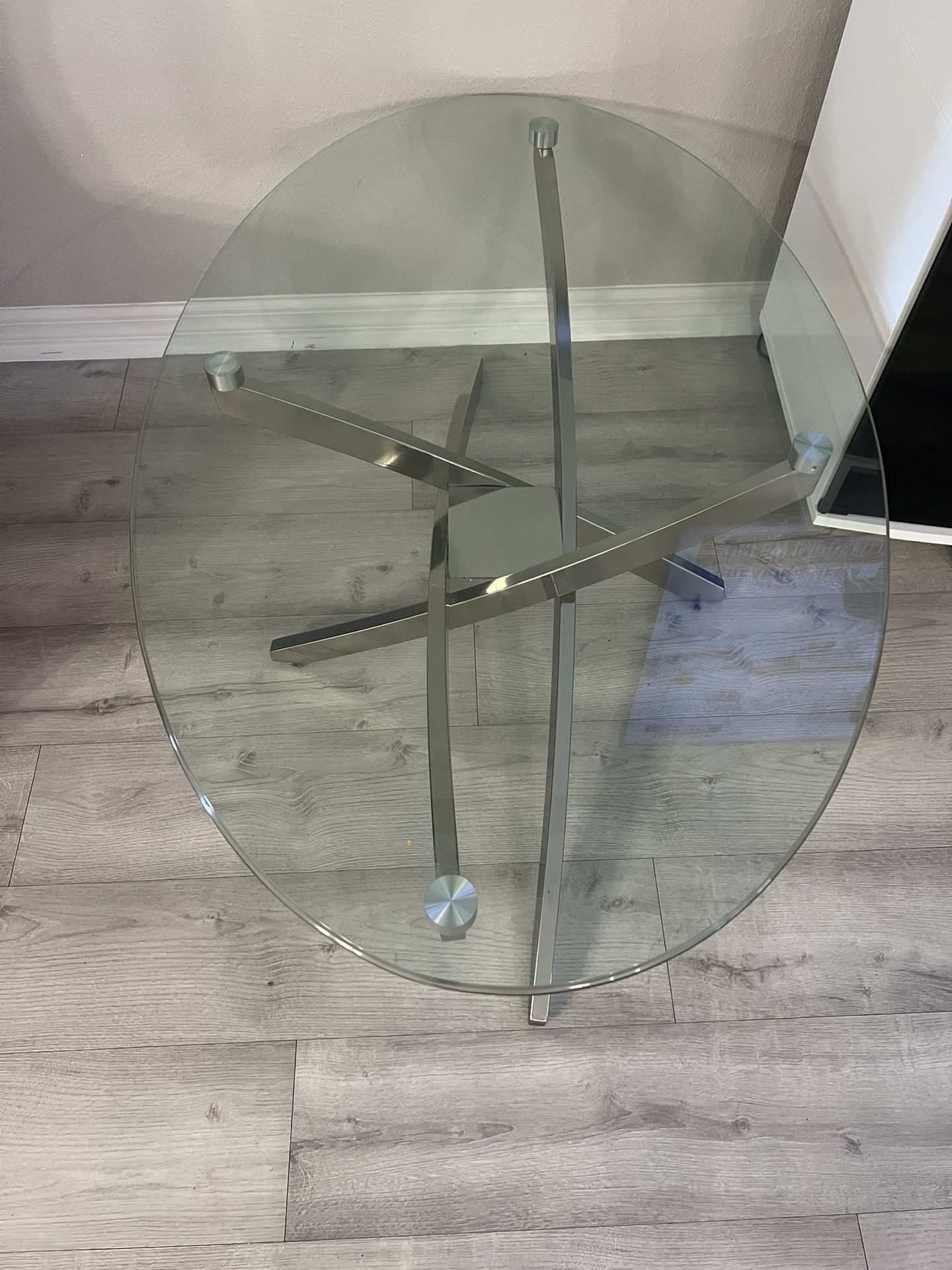 Beautiful Oval Shaped Glass Table