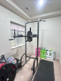 Fitness Multi-Function Strength Training, Pull-Up And Dip Stations, Padded Grips, Sturdy Frames,