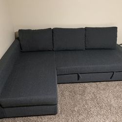 IKEA Holmsund Sleeper Sectional And Tussoy Mattress Topper