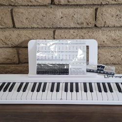 Finger Dance 61 Key Folding Piano Keyboard, Upgrand Imitation Wood Texture