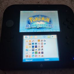 Nintendo 2DS (Black & Blue) w/ 4gb Of Pokemon Games, HShop and more