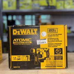  Dewalt ATOMIC 20-Volt MAX Cordless Brushless Ultra-Compact 5/8 in. SDS + Hammer Drill (Tool-Only) 