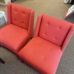 $50 For 2 Red Chairs 
