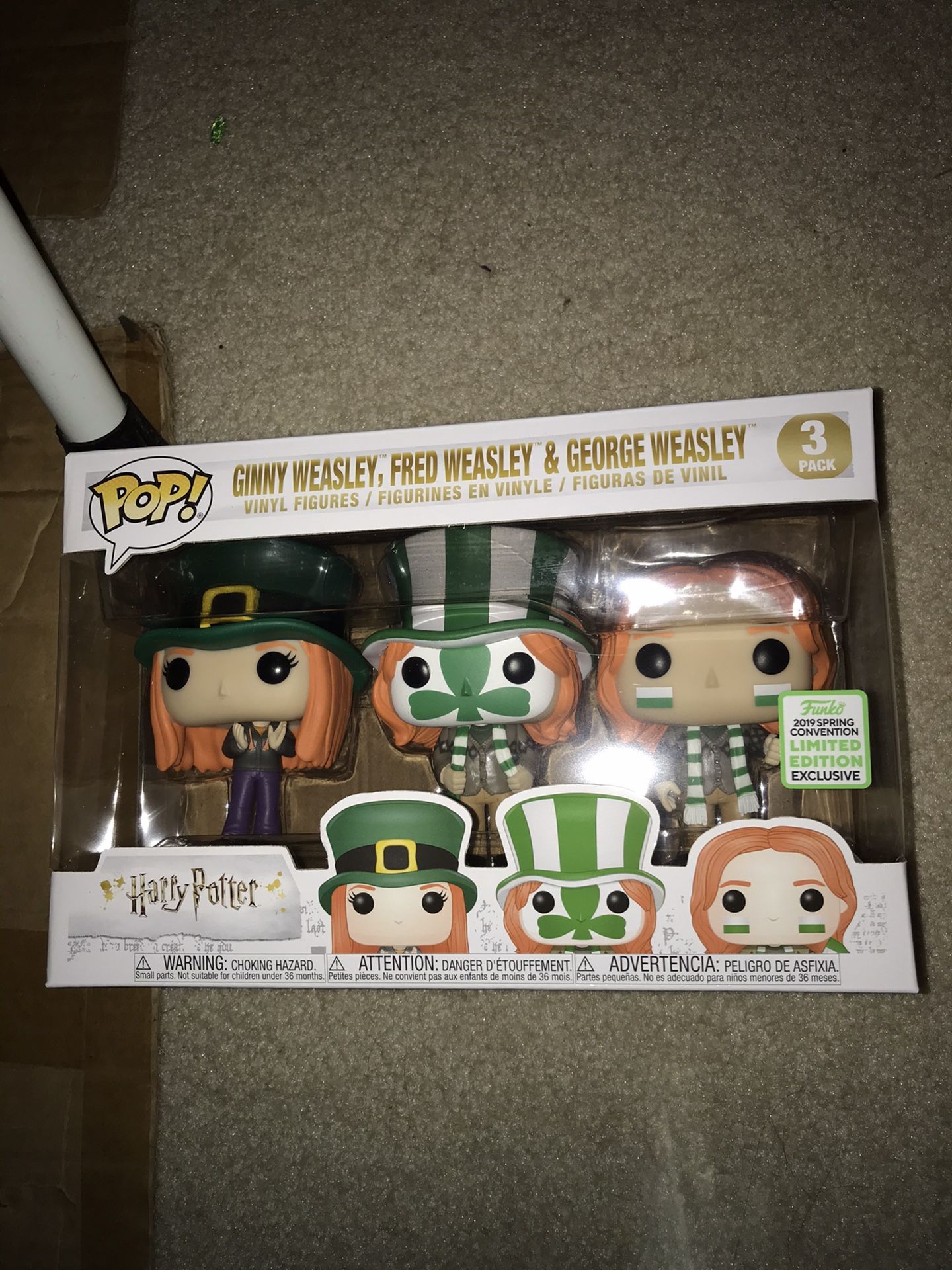 Funko pop convention exclusive 3 pack Harry Potter Irish weasleys