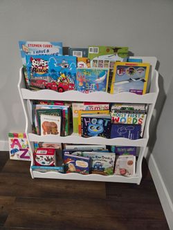 White Wood Children's Bookshelf