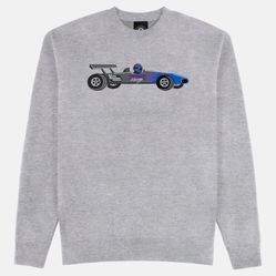 Thrasher Race car Crewneck Sport Grey Fleece Pullover 