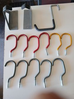 Large Wall Hooks Screw In Type and Overhead Brackets