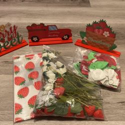 strawberry party decorations 