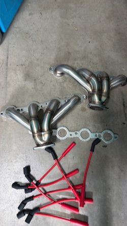 Brand new LS hugger headers, and spark, plug wires