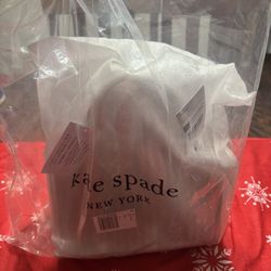 New  Kate Spade Tinsel glitter fabric satchel in rose gold