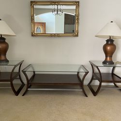 Coffee table with 2 side table