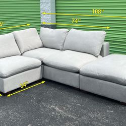 Thomasville Modular Sectional - Over-Sized Couch - 4 Pieces - Free Delivery