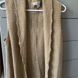 Light Brown Knit Sweater Vest 