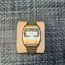 Casio Vintage Digital Gold Ion Plated Stainless Steel Quartz A1100G-5 