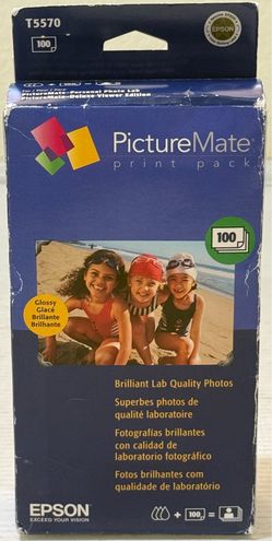 Epson PictureMate Print Pack Inkjet Cartridge 100 Glossy Photo Paper Exp 2009