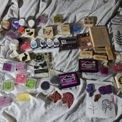 Huge Stamping Lot Including Several Embossing Powders 