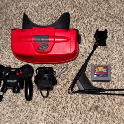 NINTENDO VIRTUAL BOY CONSOLE WITH VIDEO GAME & CONTROLLER