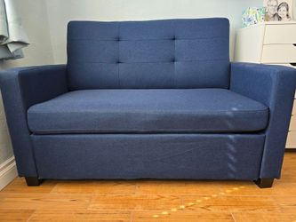 Navy Blue  Loveseat Sleeper Sofa
